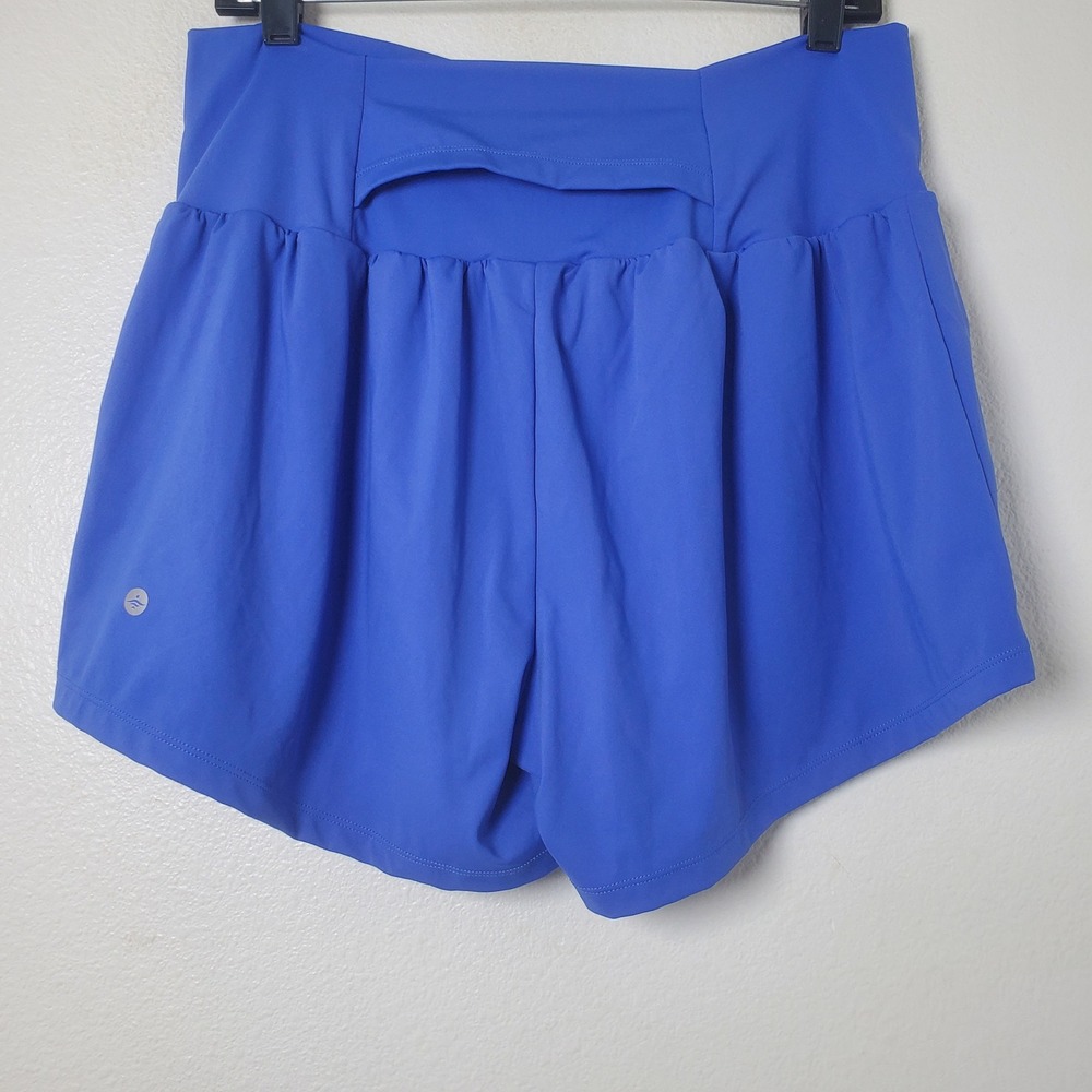 Halara Cool Touch Yoga Shorts Blue High Waisted Hidden Pocket Size XL GV8U6 - Picture 6 of 13